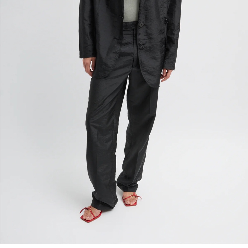 Tibi Crispy Nylon Rodney Trouser Black